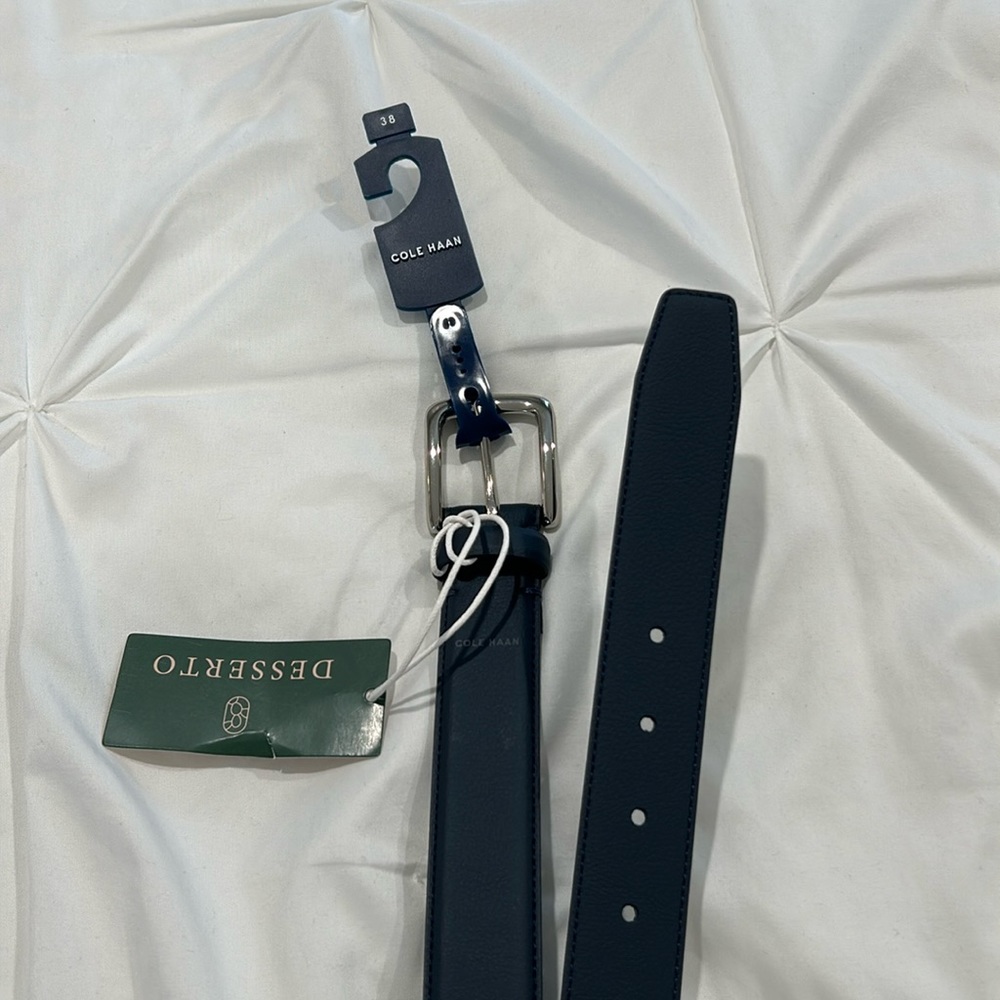 Brand New-Men’s Cole Haan Navy belt - size 38